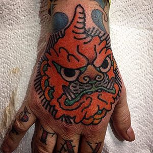 Akaoni Tattoo by Koji Ichimaru #akaoni #japanese #japaneseart #hand #traditionaljapanese #japaneseartist #KojiIchimaru