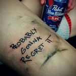 Haha love this tattoo by Camille Lespérance #CamilleLespérance #tattooregrets (Photo: Instagram)