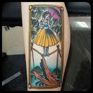 Snow White tattoo by Oscar Montes. #snowwhite #disney #disneyprincess #princess #fairytale #marypoppins