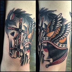 Valkyrie Tattoo by Seung Won Kim #ValkyrieTattoo #Valkyrie #NorseMythology #NorseTattoos #NordicTattoo #SeungWonKim
