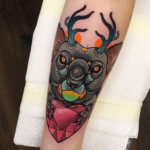 Tatuaje de koala por Piotr Gie