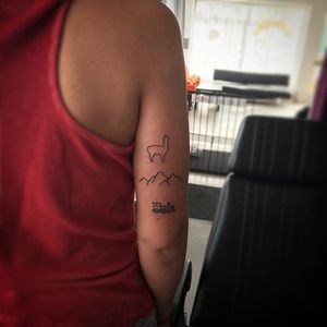 Alpaca tattoo by Lepapa Tattoo. #minimalist #alpaca