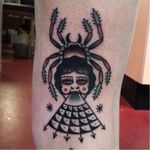 Spider tattoo by Rion #Rion #traditional #spider