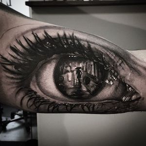 Eye Tattoo by Andy Blanco #eye #eyetattoo #blackandgrey #blackandgreytattoo #blackandgreytattoos #realism #realismtattoo #AndyBlanco #realisticeye