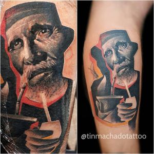 Original tattoo by Tin Machado #TinMachado #graphic #portrait