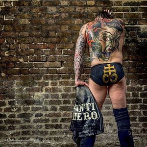 End has some rad body art #wwe #wwewrestling #wrestling #wrestler #TommyEnd #NXT