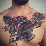 Blast Over Tattoo by Aniela Makarska #eagle #traditionaleagle #eagletattoo #blastoverpanther #blastover #blastovertattoo #blastovertattoos #coverup #oldtattoos #covering #AnielaMakarska