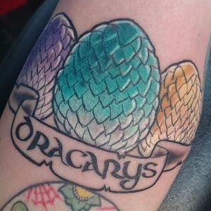 Targaryen dragon eggs tattoo by Shirin Scales. #GOT #gameofthrones #tvshow #targaryen #dragonegg