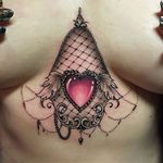 Sternum heart tattoo by Megan Massacre #heart #meganmassacre #sternum