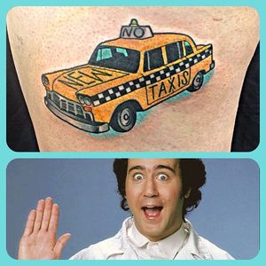 No new taxis by Stacey Martin Smith #StaceyMartinSmith #taxitattoo #colortattoo #taxi #cab