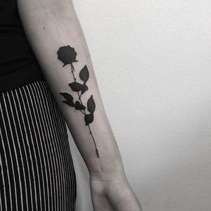 gothic black rose tattoo designs