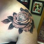 Rose tattoo by Stephen McConnell. #realism #blackandgrey #StephenMcConnell #flower #rose