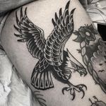Eagle Tattoo by Griffen Gurzi #eagle #eagletattoo #blackworkeagle #traditional #traditionaltattoo #oldschooltattoo #oldschooltattoos #GriffenGurzi #blackandgrey