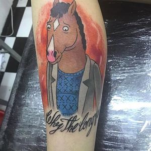 Bojak Horseman tattoo (via IG -- maniactattoostudio) #bojackhorseman #netflix #whythelongface