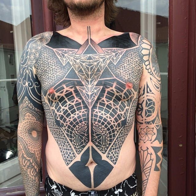 Tattoo uploaded by Tattoodo • Geometric blackwork sleeves and