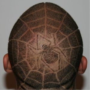 Awesome Spider Web Undercut Hair Tattoo idea #Undercut #Hair #HairTattoo #SpiderWeb #Web