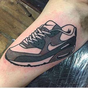 Nike Tattoo by @shaun_bltc #nike #niketattoo #nikeshoes #sneaker #sneakertattoo #sneakers #shoes #sports #sportattoos