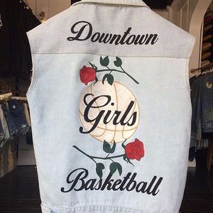 Downtown Girls Basketball by Old English Rose (via IG-old.english.rose) #embroidery #chainstitch #tattooinspired #oldenglishrose #VictoriaAdrian