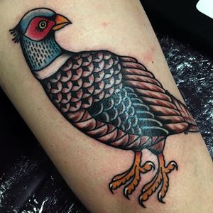 Pheasant Tattoo by Joel Rhys #pheasant #bird #animal #JoelRhys