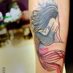 #sereia #mermaid #RenataJardim #coloridas #watercolor #aquarela #pretoecinza #blackandgrey #talentonacional #grupoamazon #starbritecolors #brasil #portugues