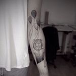 Poetic tattoo by Otto D'Ambra #OttoDAmbra #surreal #engraving #blackwork #tiger