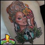 Nice tattoo by Eathan Langford #RuPaul #EathanLangford #dragqueen #neotraditional