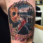 Jason Voorhees Tattoo by Michael Manfred #JasonVoorhees #FridayThe13th #horror #MichaelManfred #13 #moviecharacter #mask