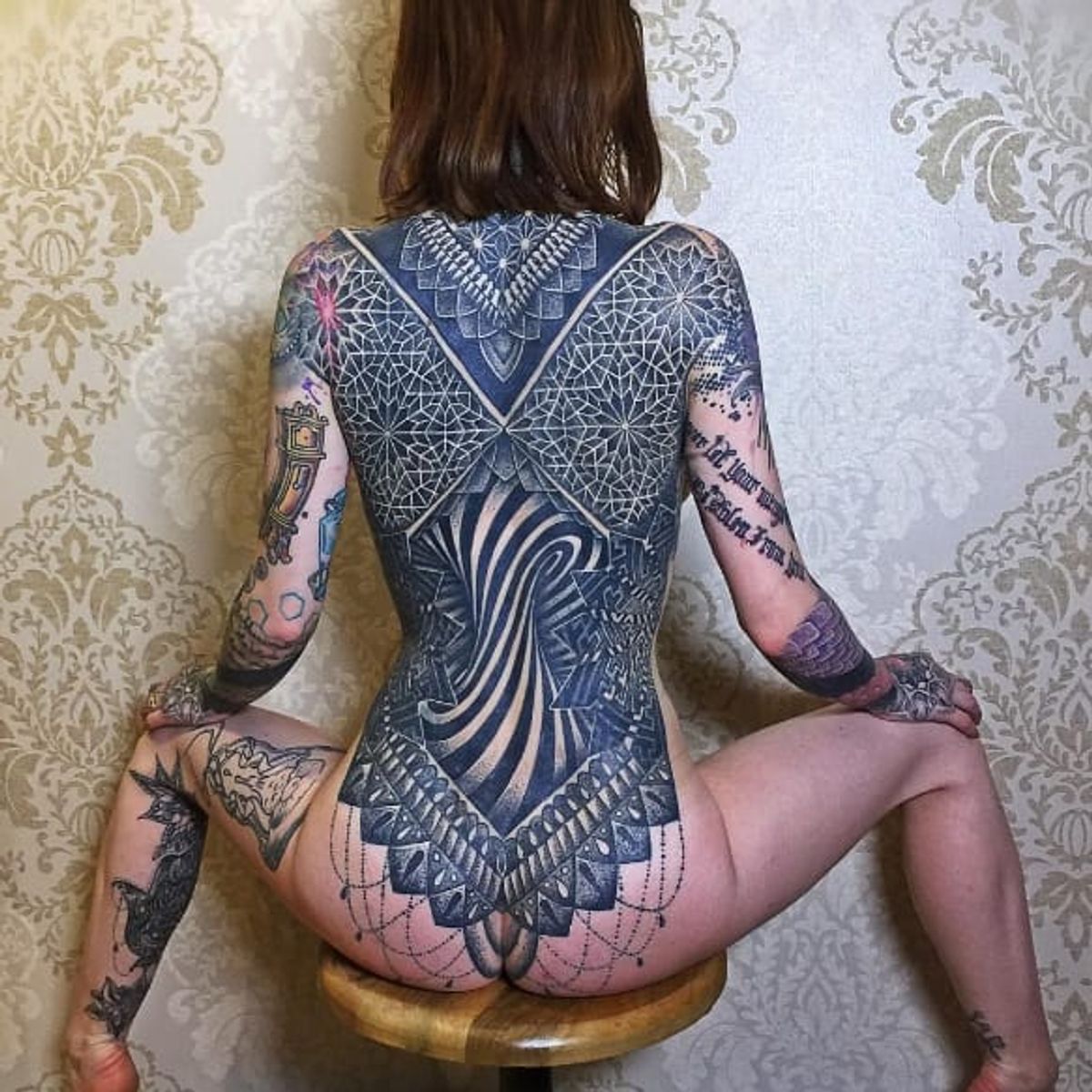 Tattoo uploaded by Rebecca • Tattoos by Glenn Cuzen, on Jade Cuzen #GlennCuzen #JadeCuzen #bodysuit #geometric #mandala #blackwork (Photo from Glenn's Instagram) • Tattoodo Tattoo uploaded by Rebecca • Tattoos by Glenn Cuzen, on Jade Cuzen #GlennCuzen #JadeCuzen #bodysuit #geometric #mandala #blackwork (Photo from Glenn's Instagram) • Tattoodo