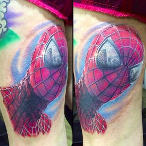 Spider-Man by Chris Jones (via IG -- chrisjonestattoos) #christjones #spiderman #spidermantattoo