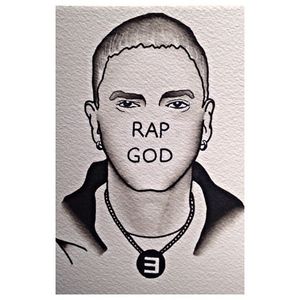 Eminem by Jeremy D (via IG-jeremy_d_) #eminem #slimshady #musician #lyrics #celebrityportrait #flashart #flash #JeremyD #flashfriday