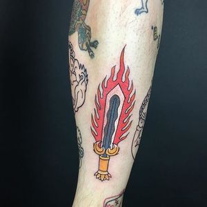 Fudo Sword Tattoo by Kiyo Jap #fudosword #swordoffudo #fudo #fudomyoo #fudomyoosword #japanese #buddhist #flames  #KiyoJap