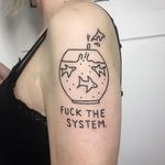 Fuck The System by Magic Rosa (via IG-themagicrosa) #ignorantstyle #simple #lines #text #themagicrosa