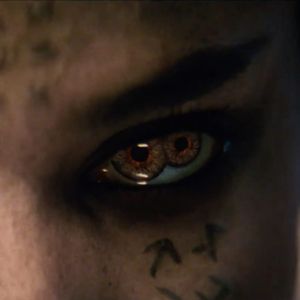 The Mummy's facial tattoos and a terrifying double eye. #TheMummy #Mummy