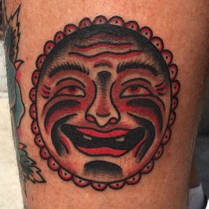 Bert Grimm Sun Tattoo by Josh McDowell #sun #bertgrimm #bertgrimmsun #bertgrimmdesign #classicsun #traditional #JoshMcDowell