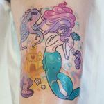 Mermaid tattoo by Shannan Meow. #ShannanMeow #girly #cute #kawaii #pastel #mermaid