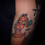 Garfield tattoo by Vinz Flag. #VinzFlag #popculture #cartoon #bold #color #garfield #comics