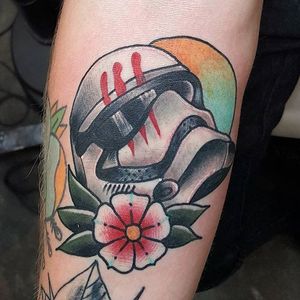 Storm Trooper tattoo by Josh Abel. #starwars #stormtrooper #scifi #movie #character
