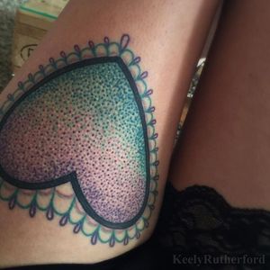 Heart Tattoo by Keely Rutherford #Heart #HeartTattoos #Kawaii #CuteTattoos #KeelyRutherford