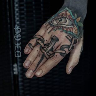 Nail Tattoo by Belmir Huskic #negl #negletattoo #traditional #traditionaltattoo #darktraditional #darkattoos #oldschool #darkartists #BelmirHuskic