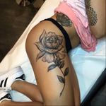 Rose tattoo by Matt Stopps #MattStopps #monochrome #rose