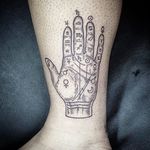 Palmistry tattoo by Johno #Palmistry #Johno #esoteric #palmreading #chiromancy #blackwork