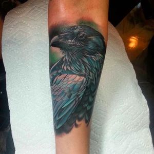 Three-Eyed Raven Tattoo done at The Seance Tattoo Parlour #ThreeEyedRaven #RavenTattoo #ThreeEyed #Raven #GameofThrones #GoT #Gameofthronestattoo