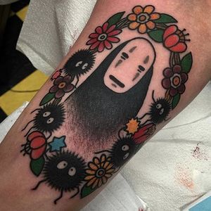 No Face tattoo by Myra Oh. #noface #japanese #anime #studioghibli #spiritedaway #ghibli #MyraOh