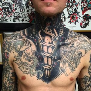 Angel Tattoo by Matt Andersson #angel #traditional #traditionalartist #oldschool #classic #boldwillhold #MattAndersson