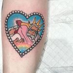 The Little Mermaid tattoo by Lauren Winzer. #Lauren Winzer #girly #littlemermaid #disney #ariel #dad