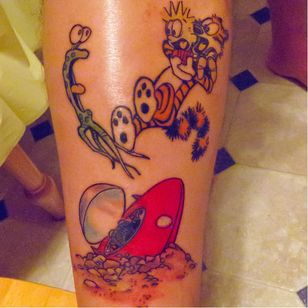 12 Calvin and Hobbes Inspired Tattoos That Take You Down Memory Lane •  Tattoodo