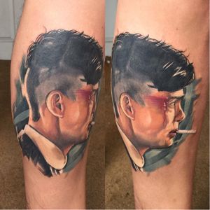 Tommy Shelby Tattoo by Mat Lapping #peakyblinders #tommyshelby #newschool #MatLapping