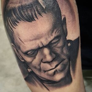 Frankenstein portrait by Billy Raike. #blackandgrey #realism #BillyRaike #Frankenstein #portrait