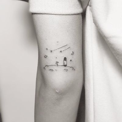 minimalist tattoo milky way galaxy