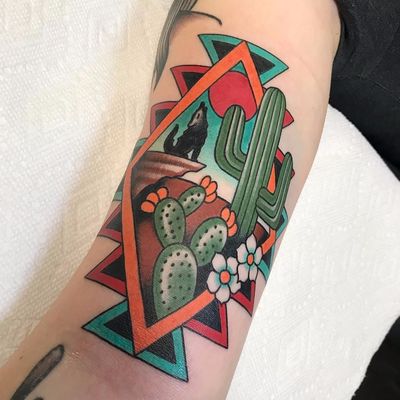 cactus flower tattoo designs